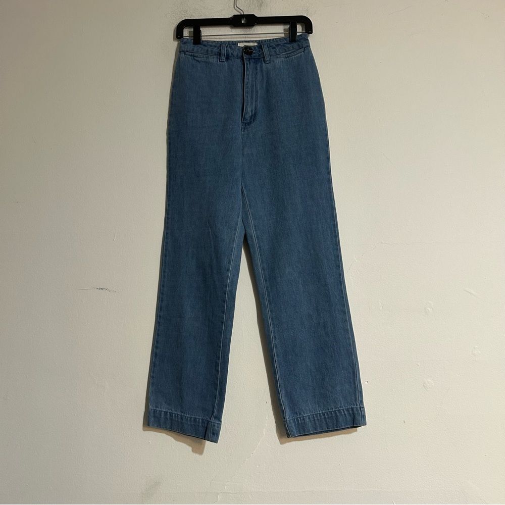 Rolla's Sailor Wide Leg Rigid Cotton Medium Wash High Rise Jeans Size 26